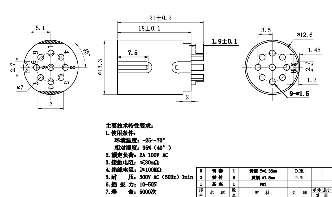 DIN插頭系列:DSCT-9-07F-STB tech img